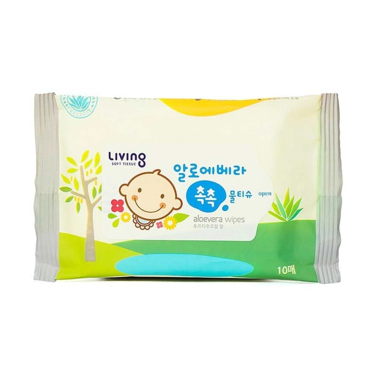  Khăn ướt Aloe Vera Living 10 tờ 