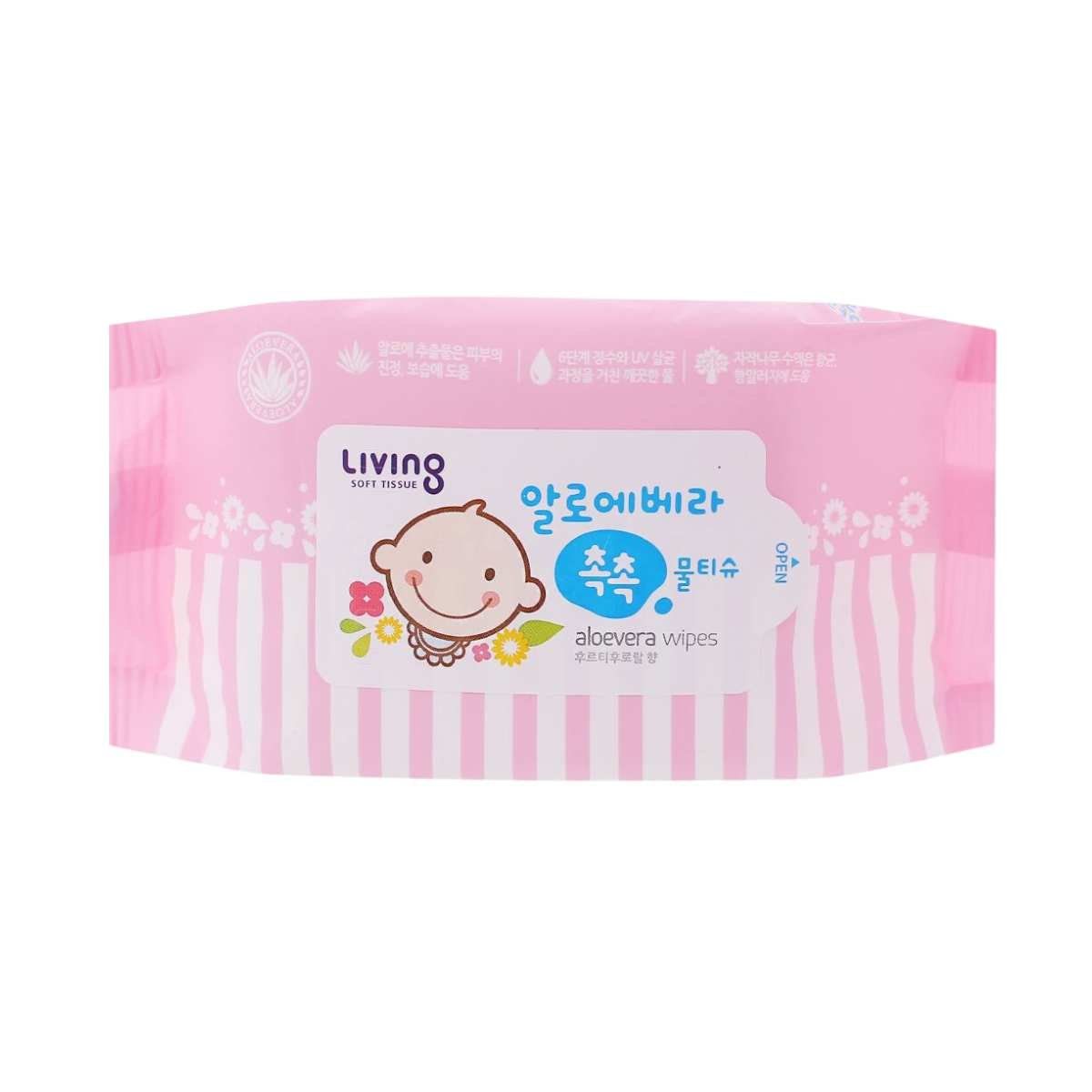  Khăn ướt Aloe Vera Living 30 tờ & 80 tờ (I0006011) 