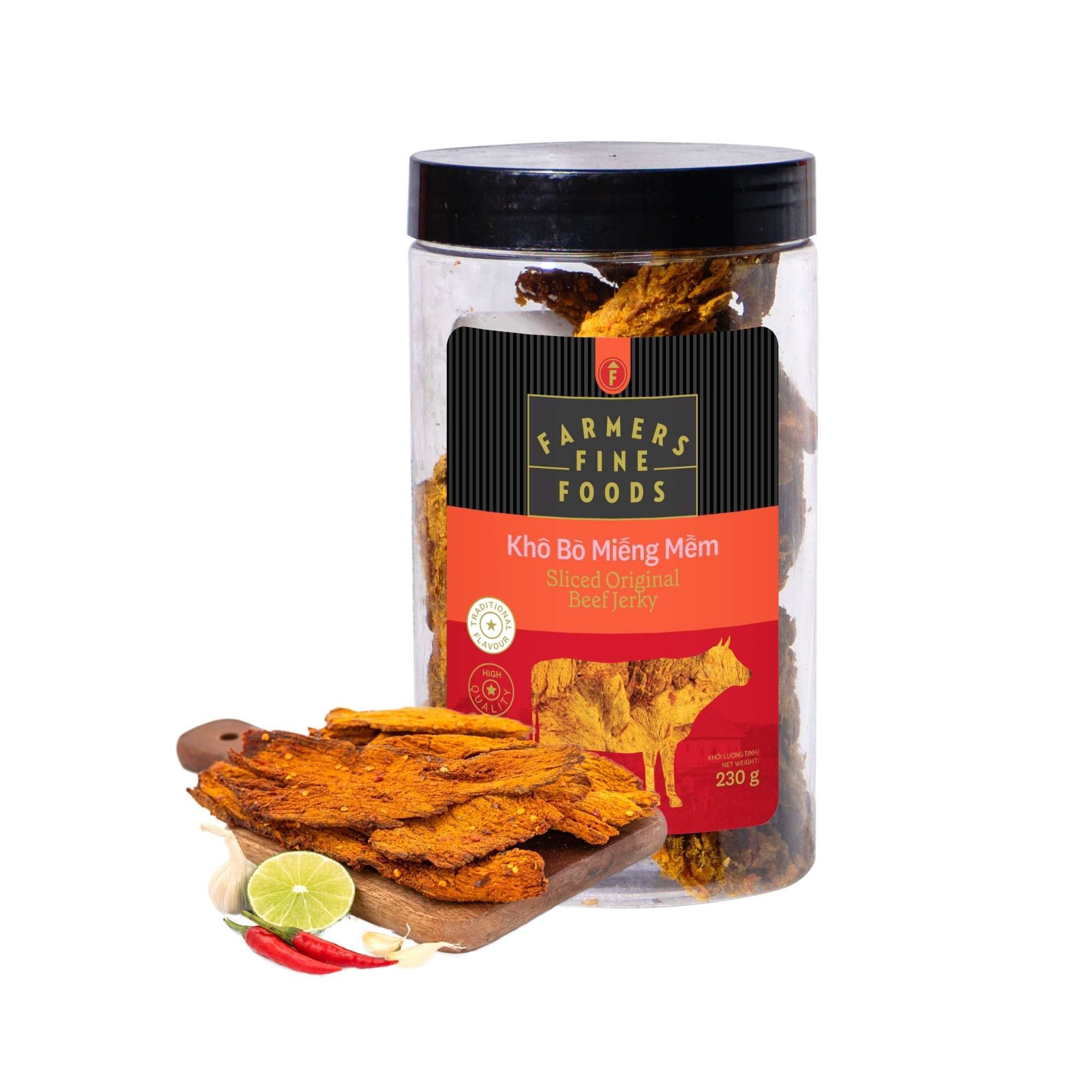  Khô bò miếng mềm Farmers Fine Foods 230 g 