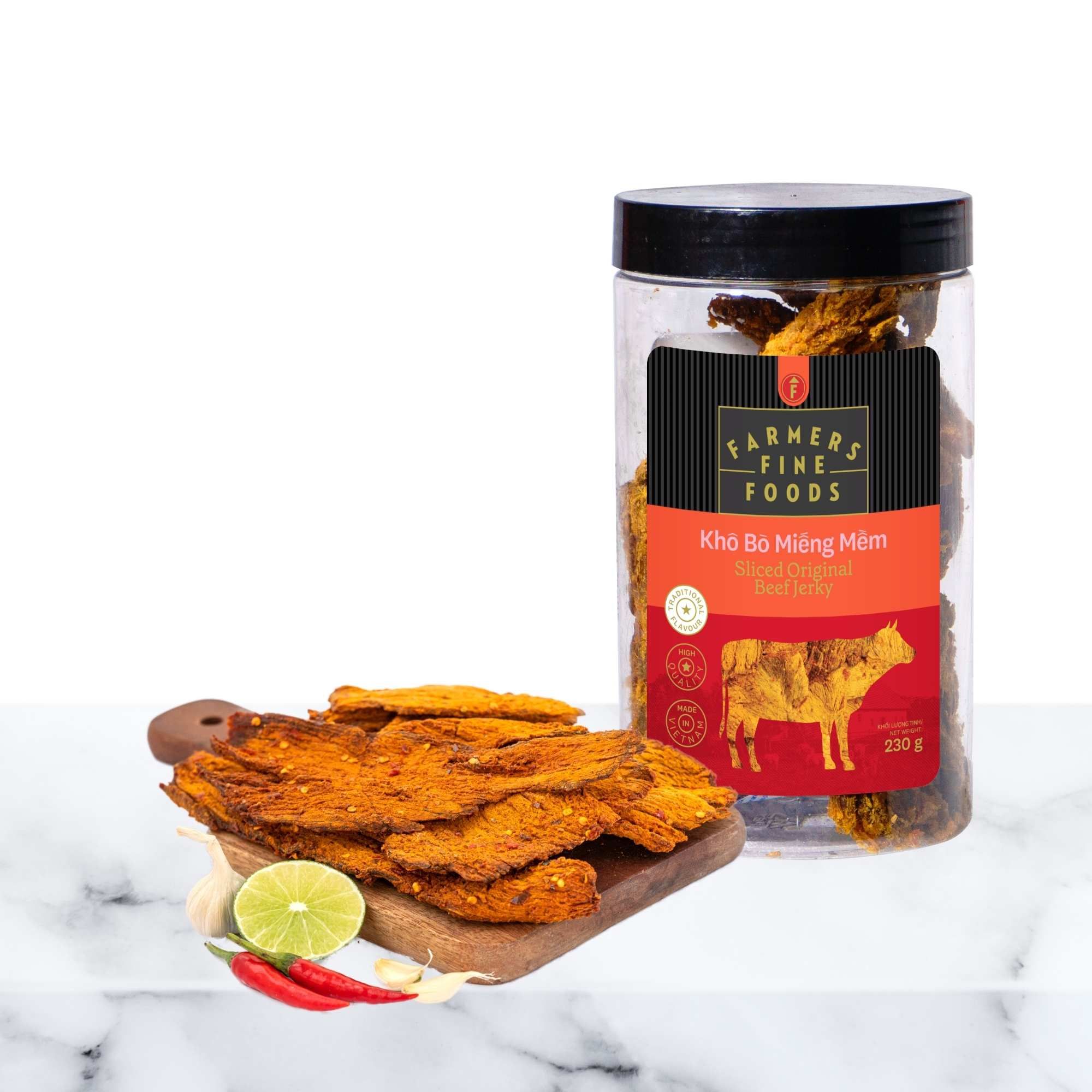  Khô bò miếng mềm Farmers Fine Foods 230 g 