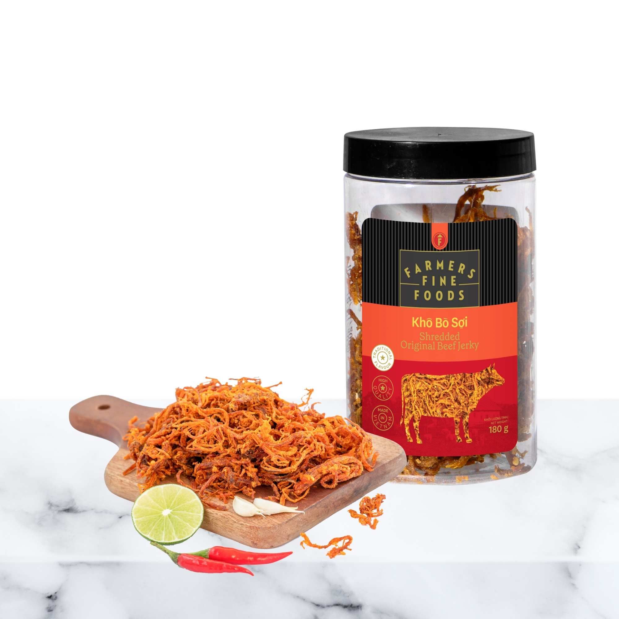  Khô bò sợi Farmers Fine Foods 180 g 