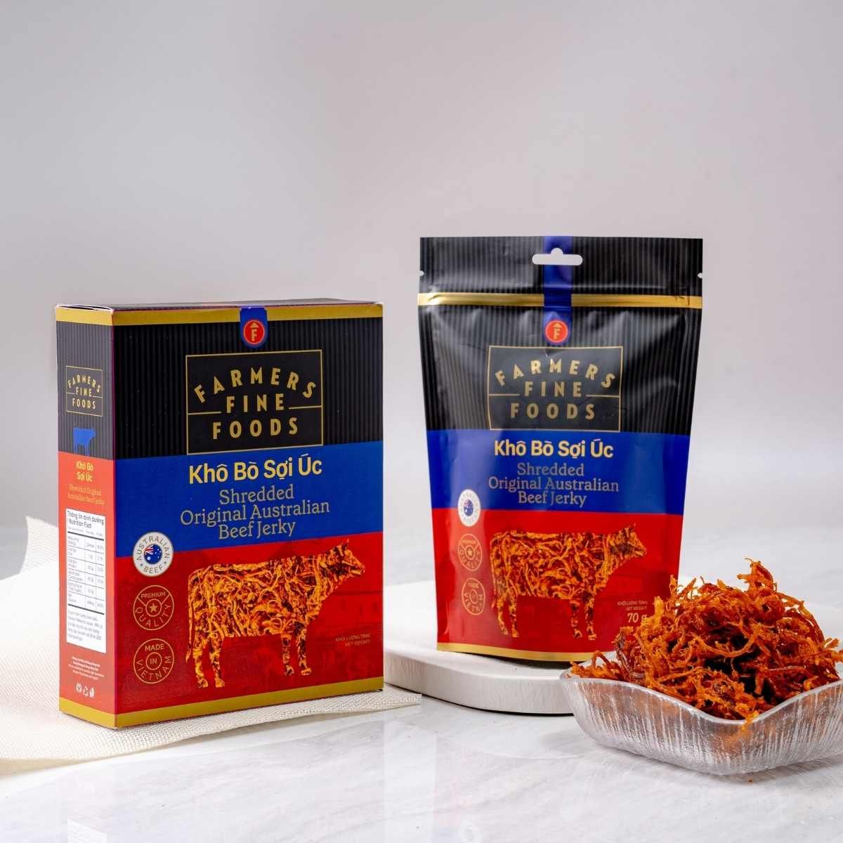  Khô bò sợi úc Farmers Fine Foods 70 g 