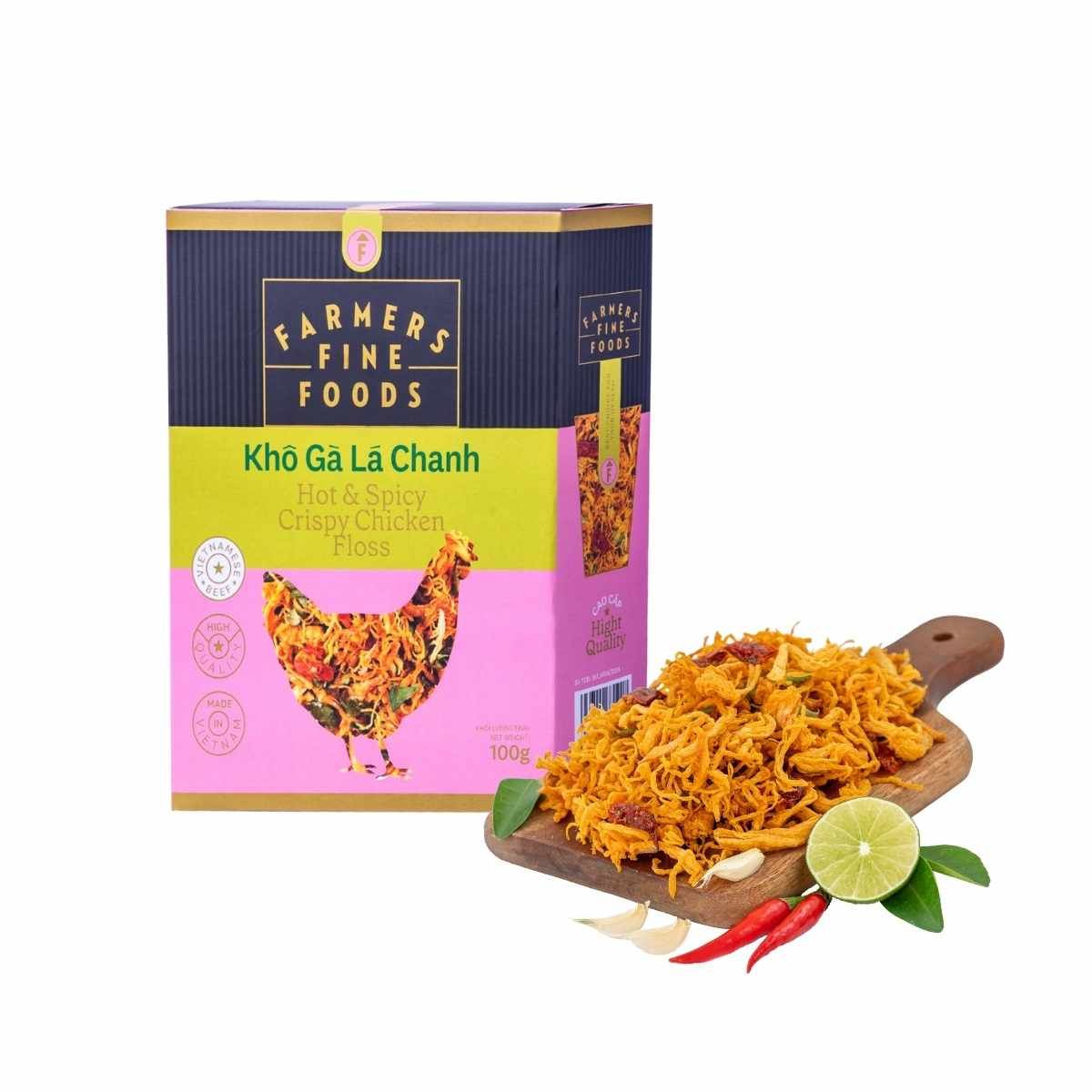  Khô gà lá chanh Farmers Fine Foods 100G 