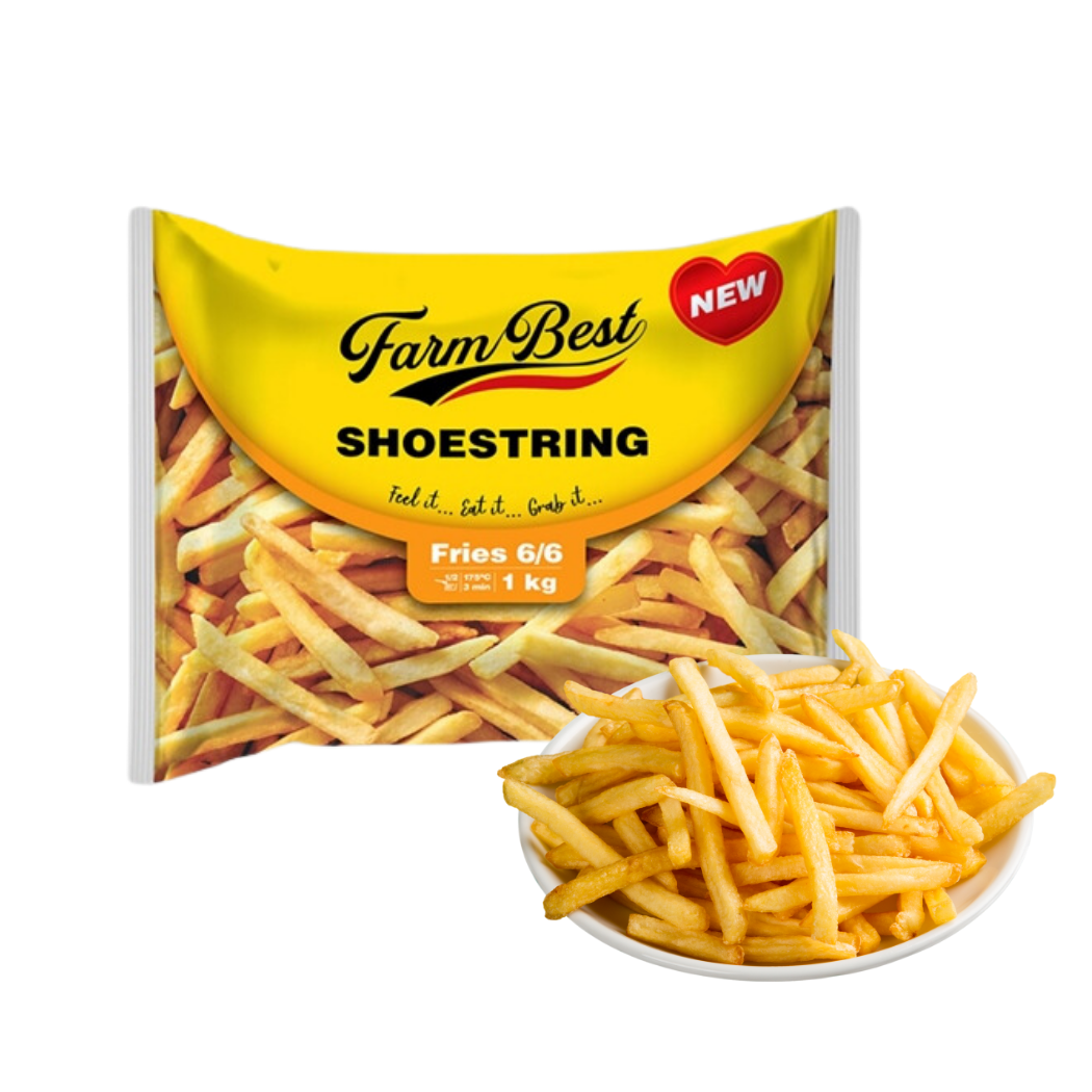  [Đông lạnh] Khoai tây cắt thẳng Farm Best French Fries Straight cut 1 kg 