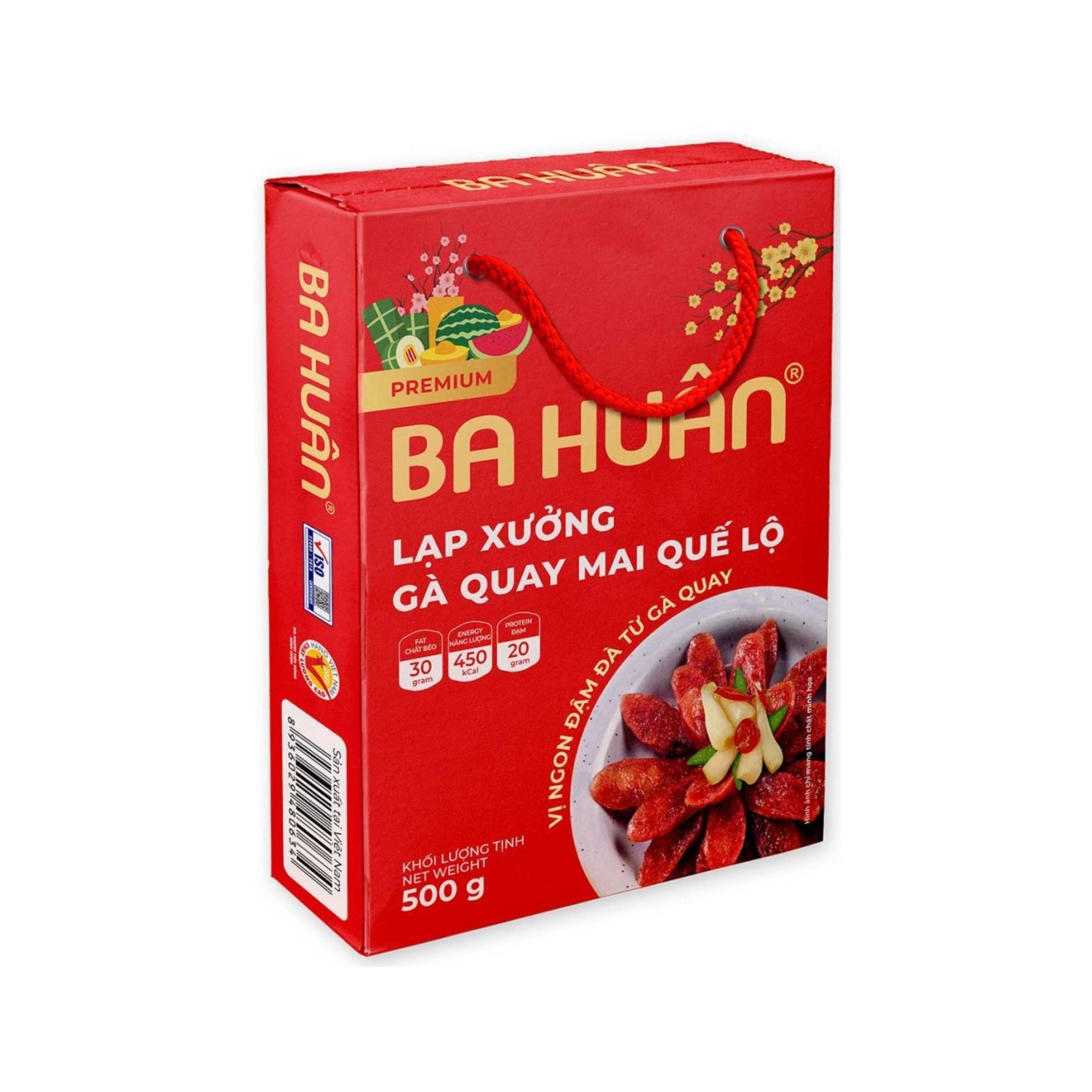  Lạp xưởng gà quay mai quế lộ-hộp 500g-BH 