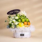  Giỏ Trái Cây Và Sen Trắng Thanh Lịch 
