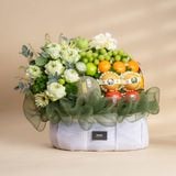  Giỏ Trái Cây Và Sen Trắng Sang Trọng 