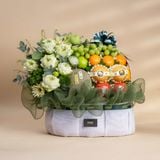  Giỏ Trái Cây Và Sen Trắng Sang Trọng 