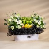  Giỏ Trái Cây Và Hoa Sen Trắng Sang Trọng 