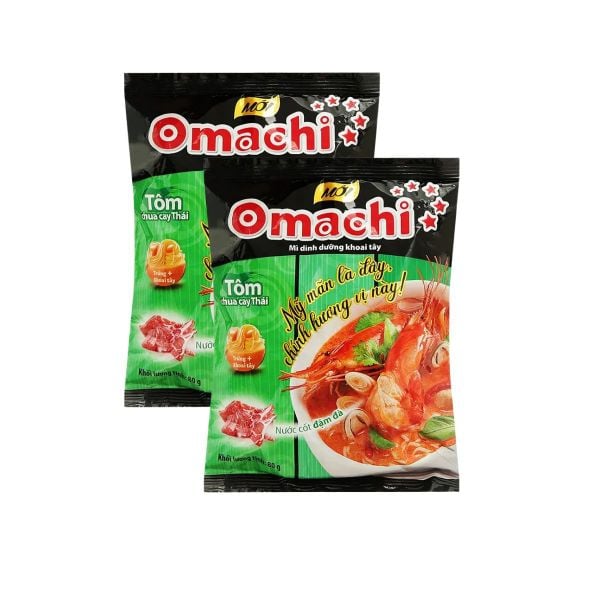 Mì ăn liền vị tôm chua cay Omachi 80 g (I0001509)