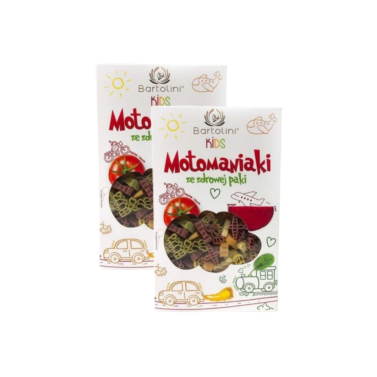  Mì nui rau củ cho bé hình xe động cơ Bartolini 250 g (I0001410) 
