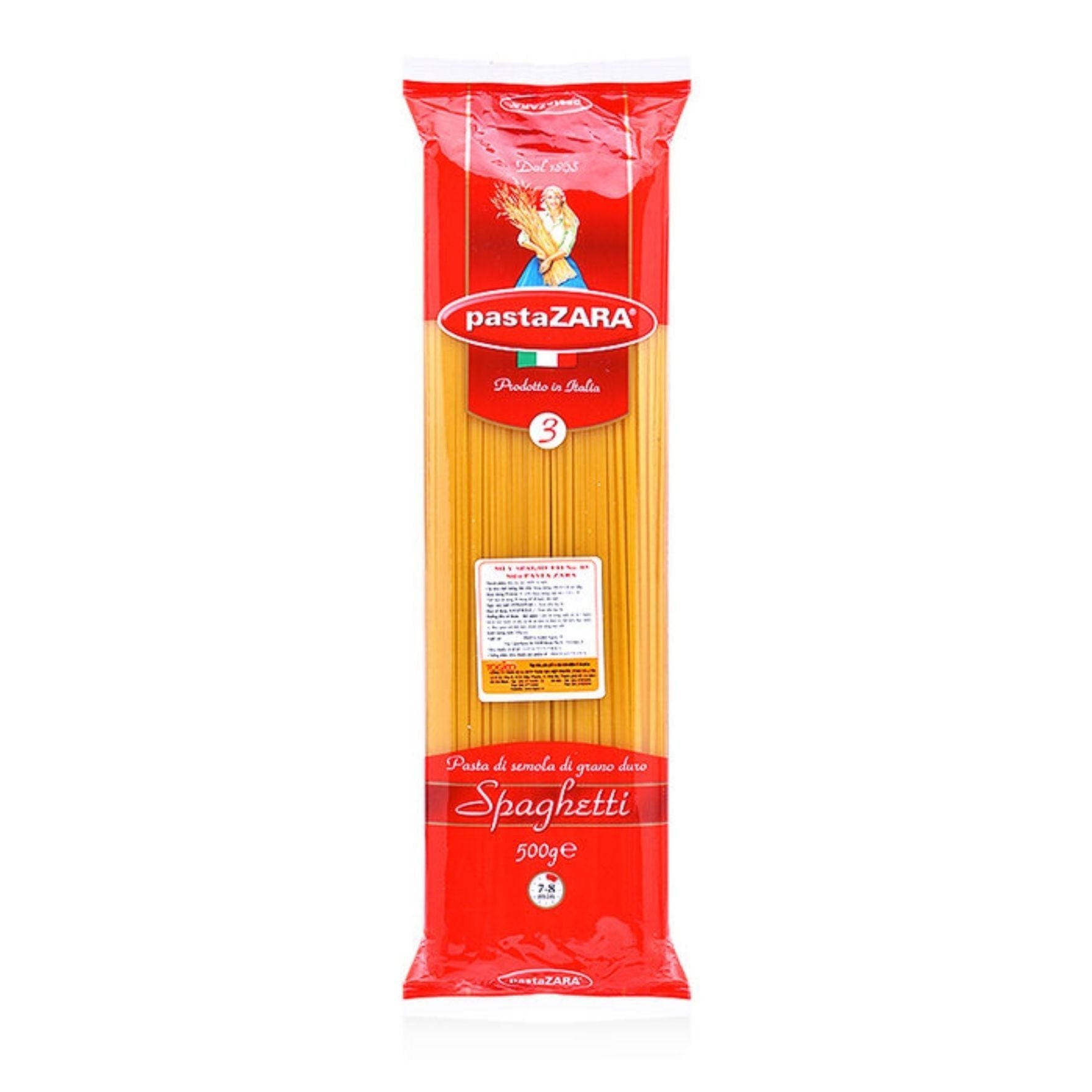  Mì ý spaghetti 03 Pasta Zara 500 g (I0001378) 