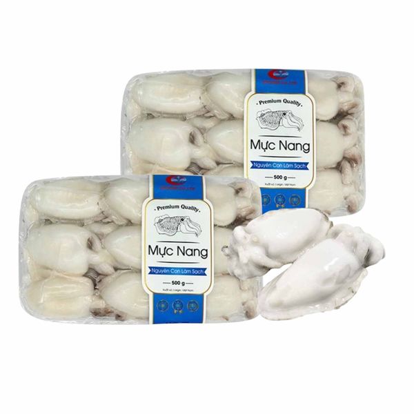 [Đông lạnh] Mực nang nguyên con làm sạch Vifoods