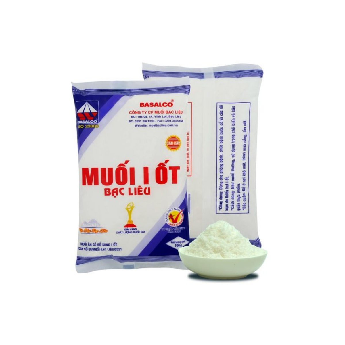  Muối iot Bạc Liêu Basalco 500 g (I0001930) 