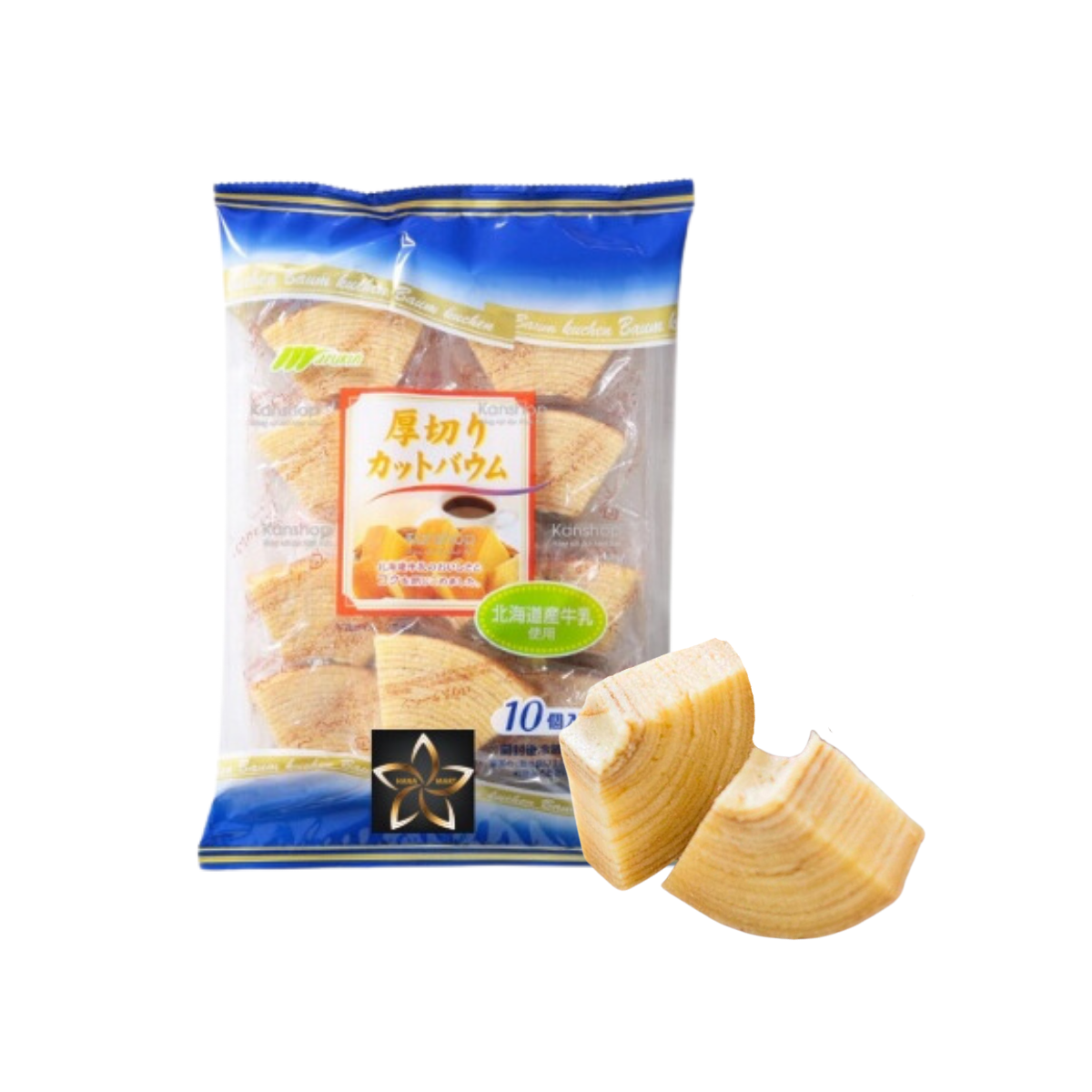  Bánh cuộn ngàn lớp truyền thống cắt sẵn Nhật Bản Marukin (9 bánh/gói) (I0000034) 