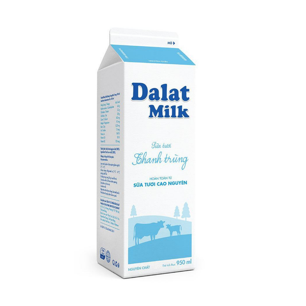 Sữa tươi thanh trùng không đường Dalat Milk 950 ml (I0004186)