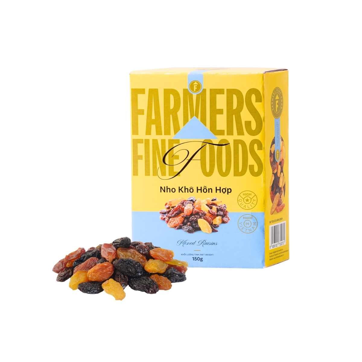  Nho khô hỗn hợp Farmers Fine Foods 150 g 