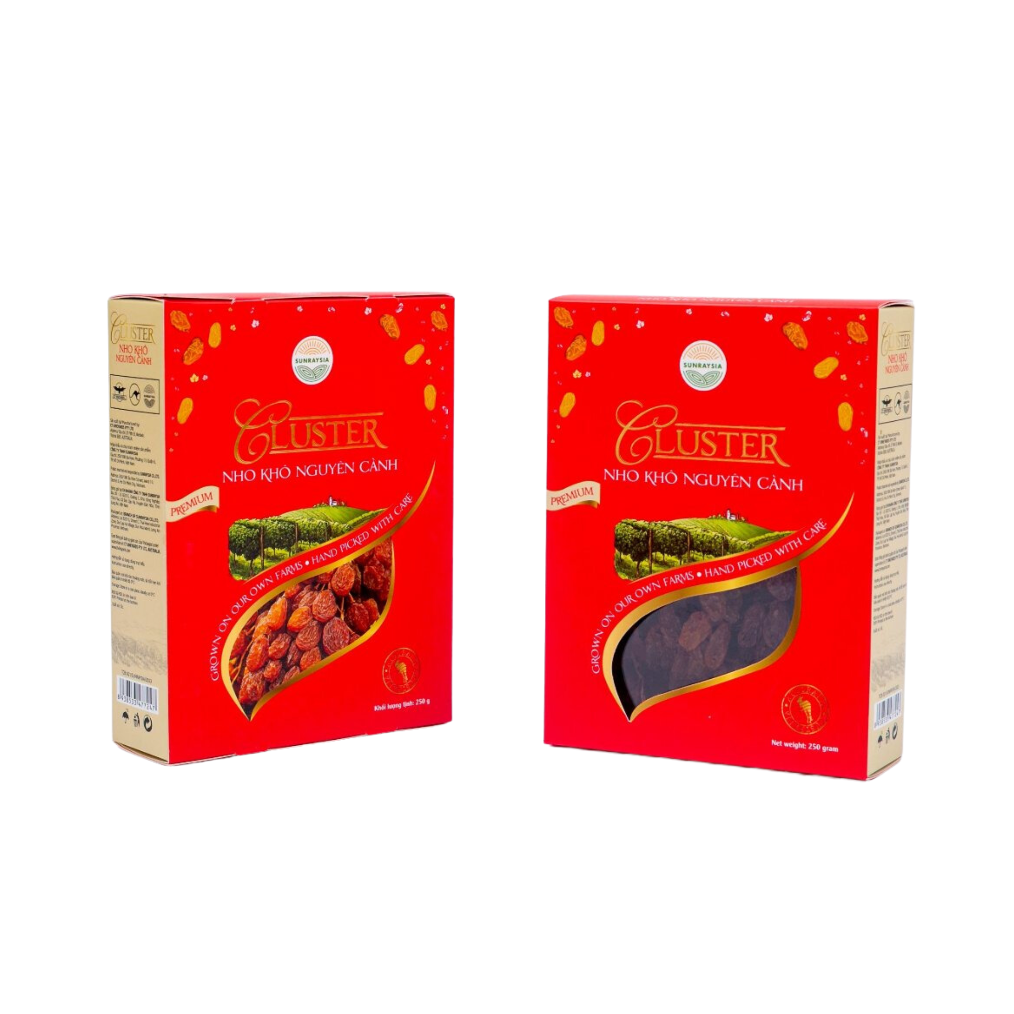  Nho khô nguyên cành Sunraysia 250gr/Hộp 