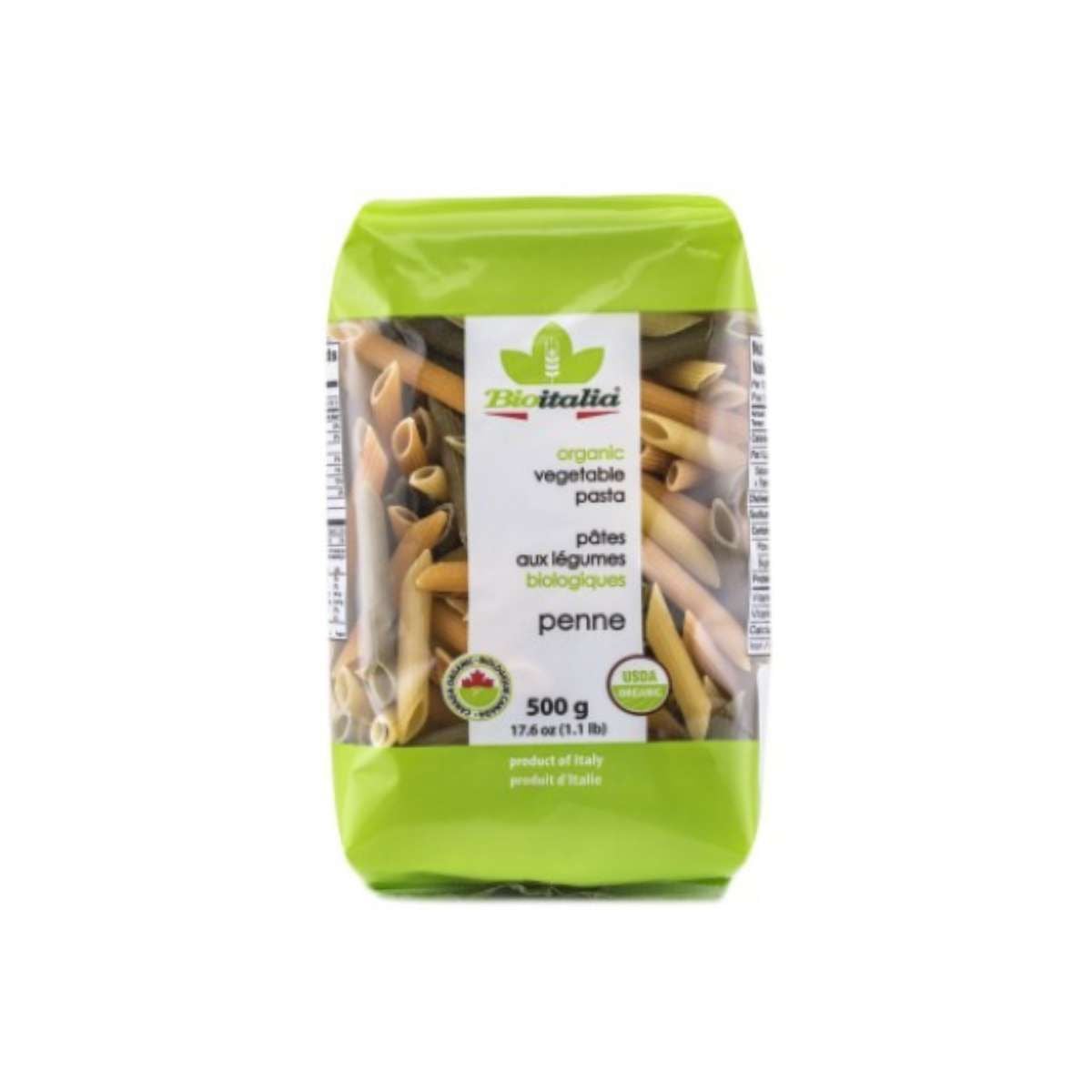  Nui ống dài rau củ quả hữu cơ Bioitalia 500g 