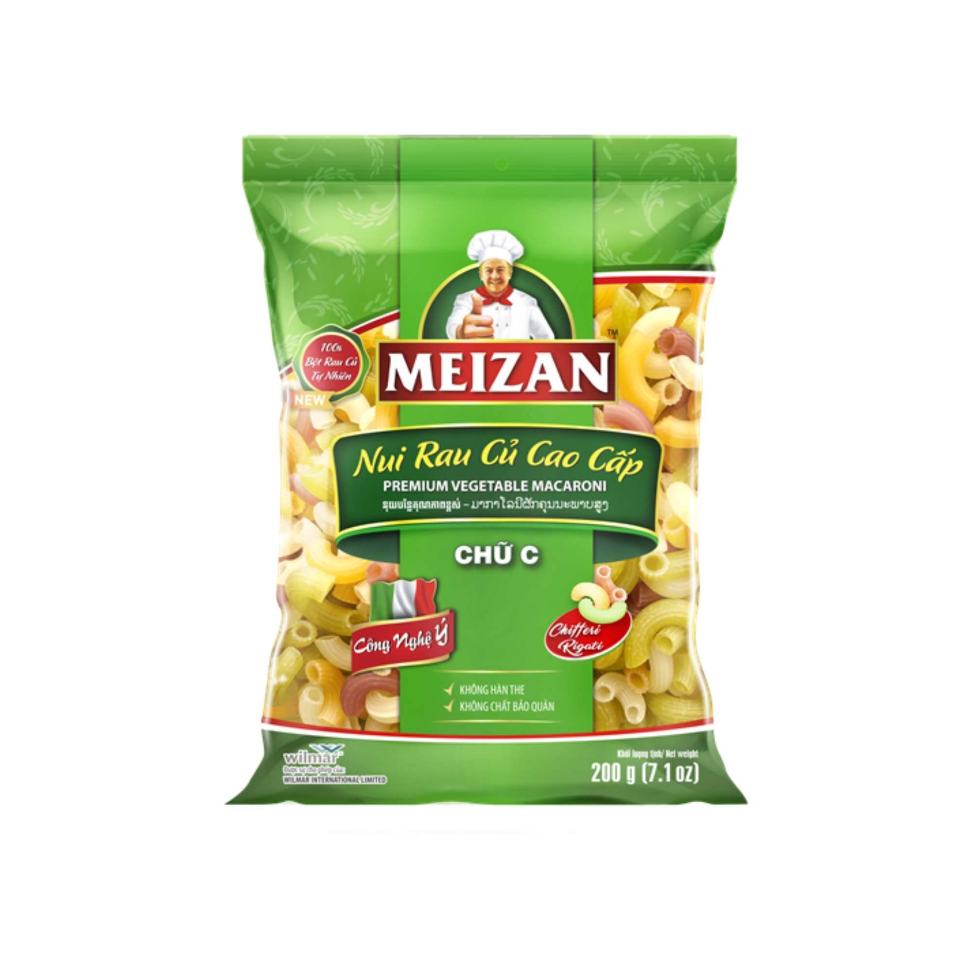  Nui Rau Củ Cao Cấp Meizan - Chữ "C" gói 200G 