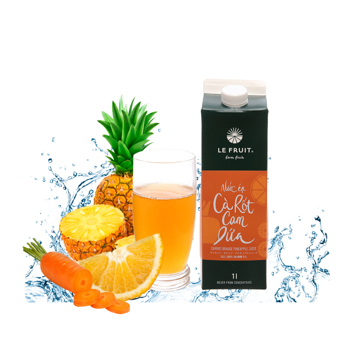  Nước cà rốt, cam và dứa Le Fruit 1 lít (I0002285) 