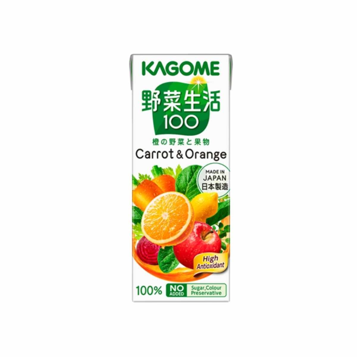  Nước ép hỗn hợp Kagome Cà rốt và Cam hộp 200 ml 