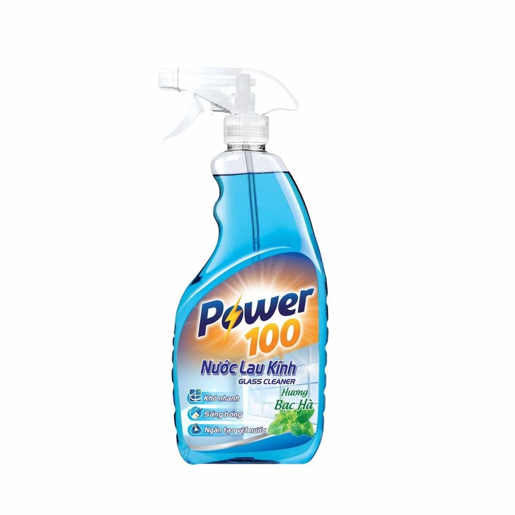  Nước lau kính hương bạc hà Power100 chai 500 ml 