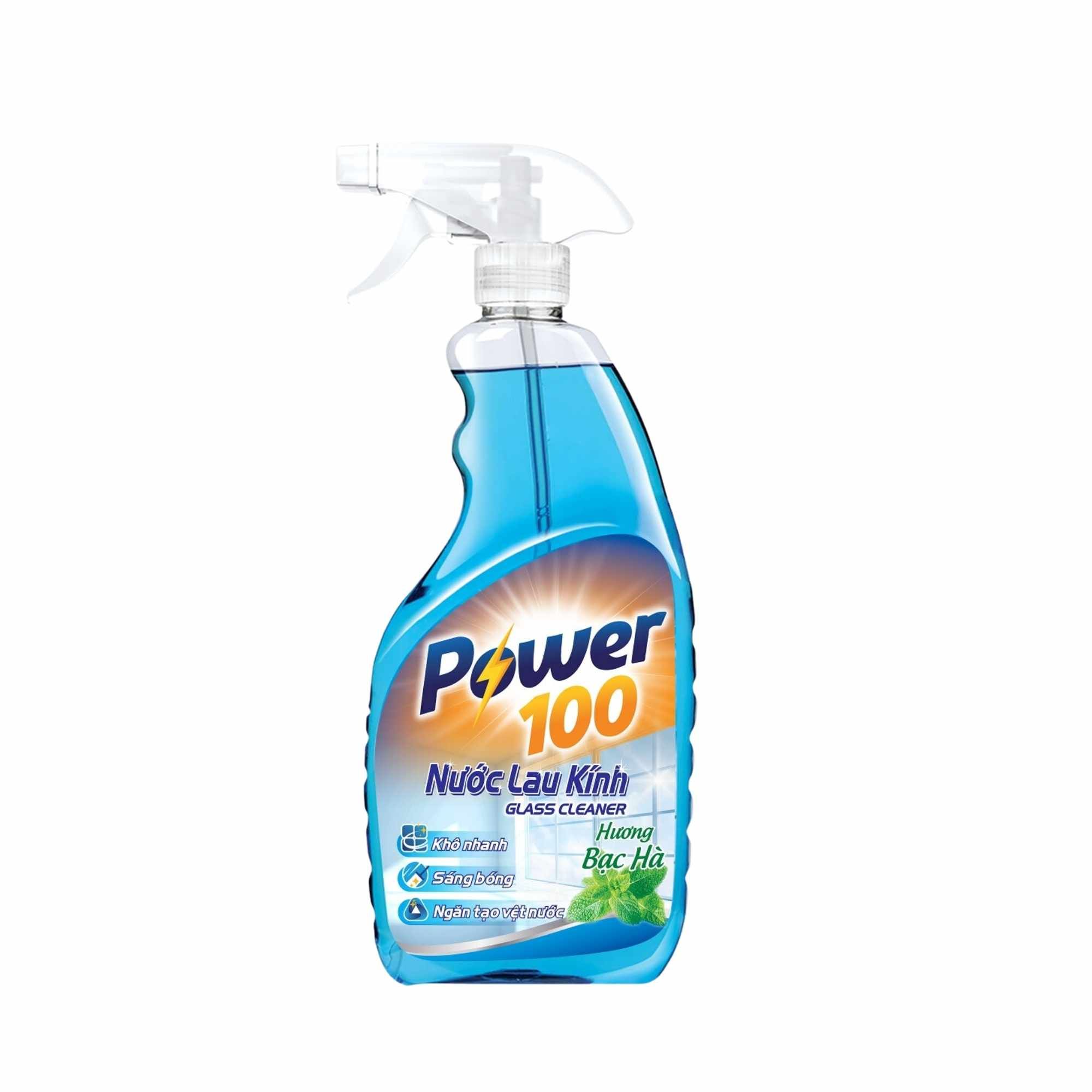  Nước lau kính hương bạc hà Power100 chai 500 ml 