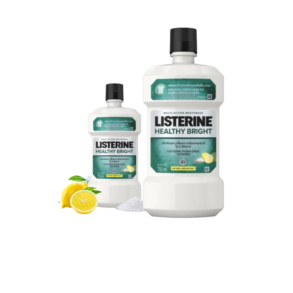Nước súc miệng làm trắng răng Listerine Healthy Bright 250 ml (I0006200)
