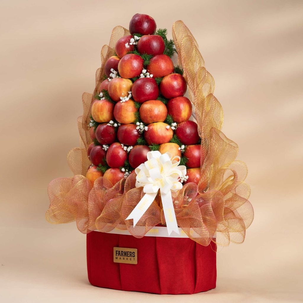  Tháp Táo Đỏ Tone Đỏ Sang Trọng 