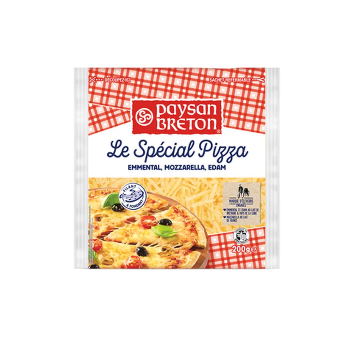  [Đông lạnh] Phô mai pizza sợi 3 vị  Paysan Breton 200 g (I0009454) 