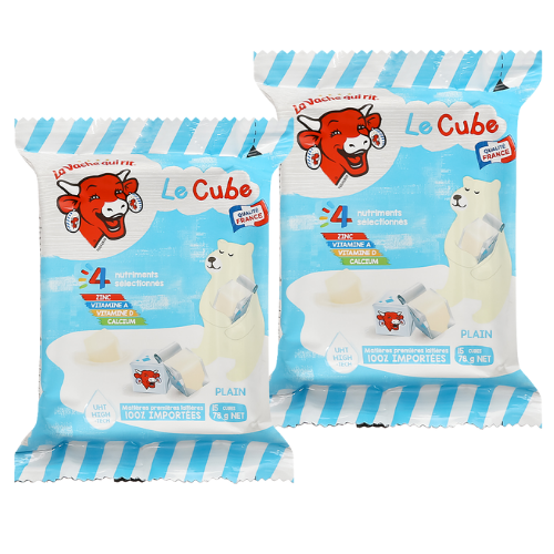  Phô mai vuông Le cube Plain Con Bò Cười 125 g (I0004049) 