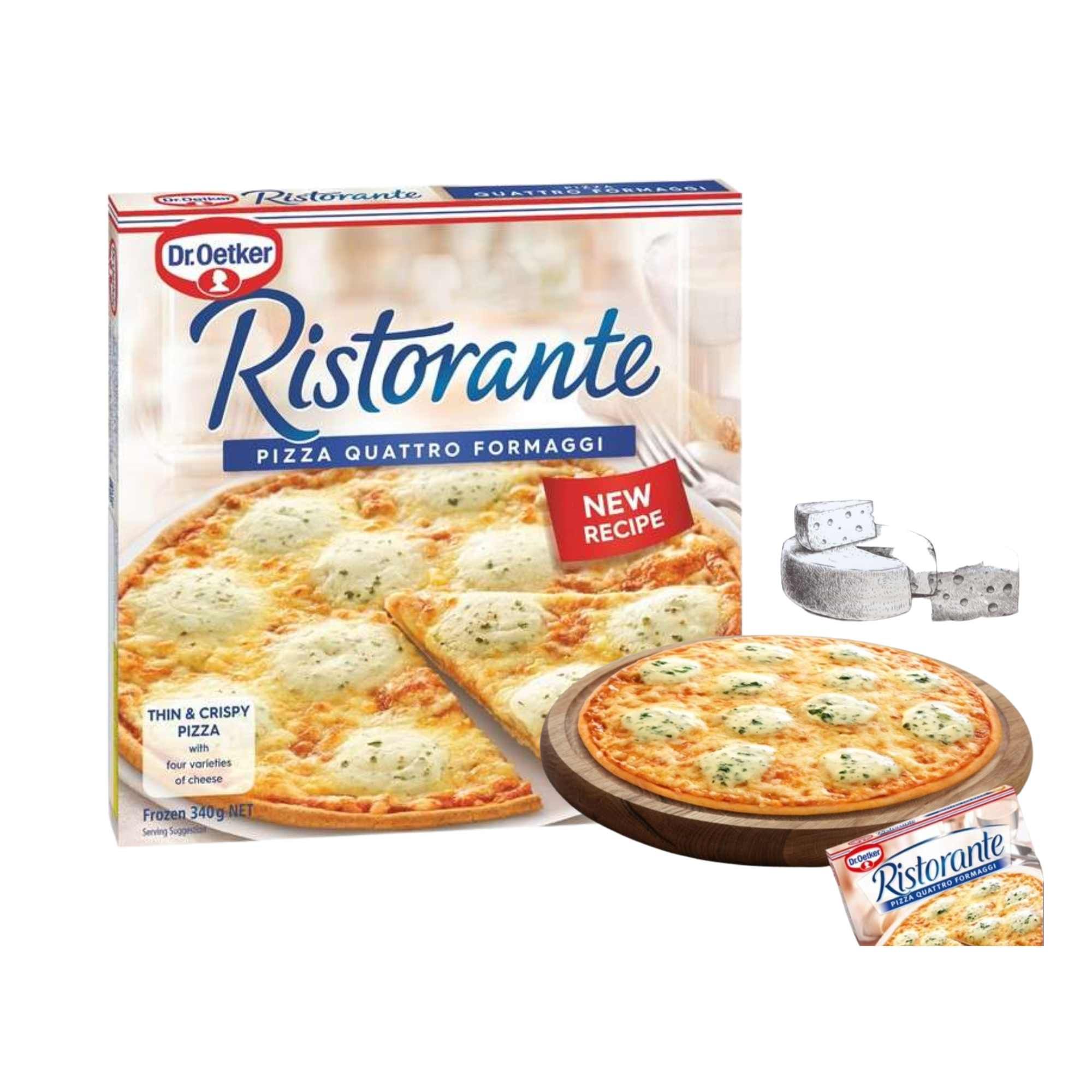  [Đông lạnh] Pizza 4 loại phô mai Dr. Oetker 