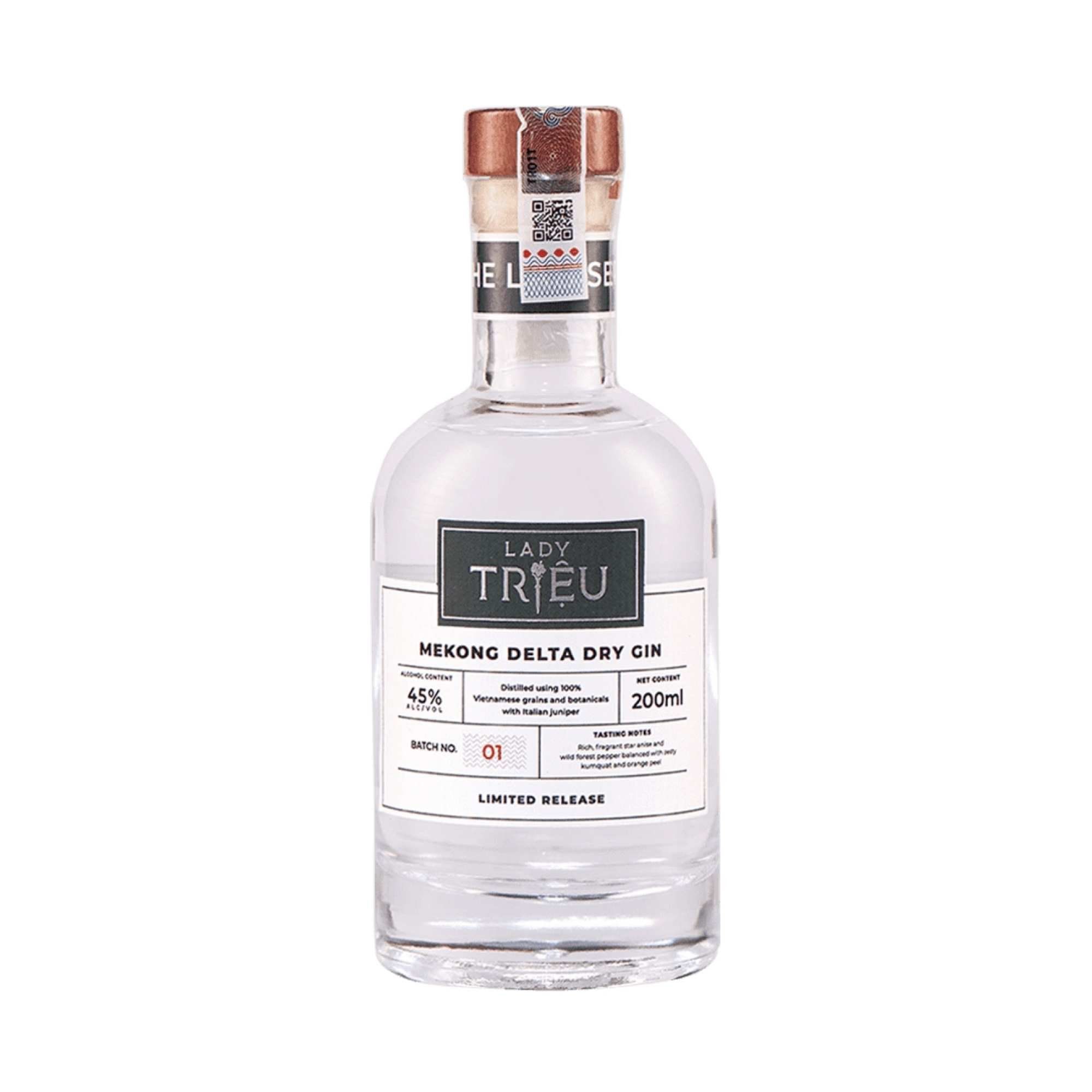  Rượu Lady Triệu The Lab Series Mekong Delta Dry Gin 43% 200 ml 