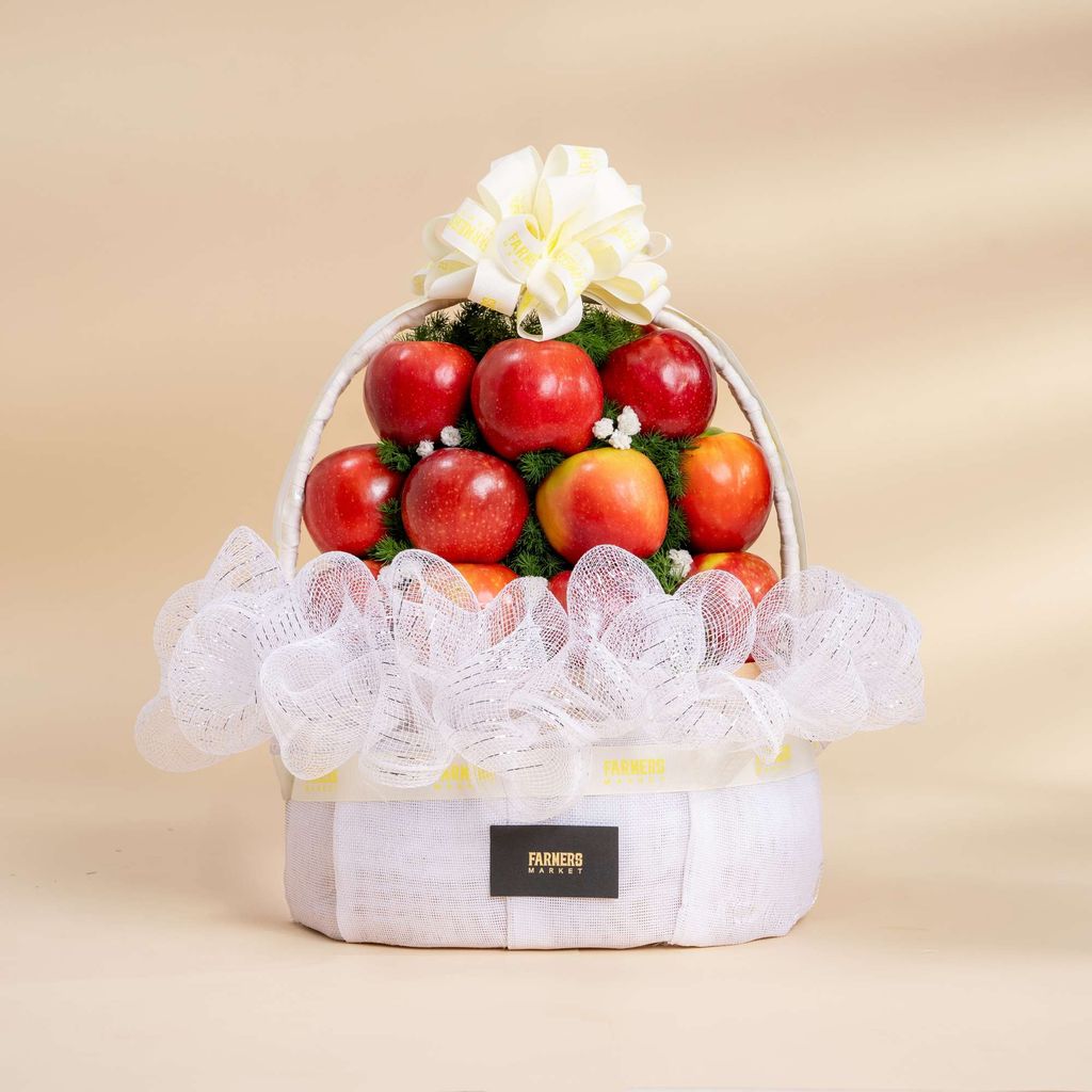  Giỏ Táo Đỏ Tone Trắng Tiêu Chuẩn 
