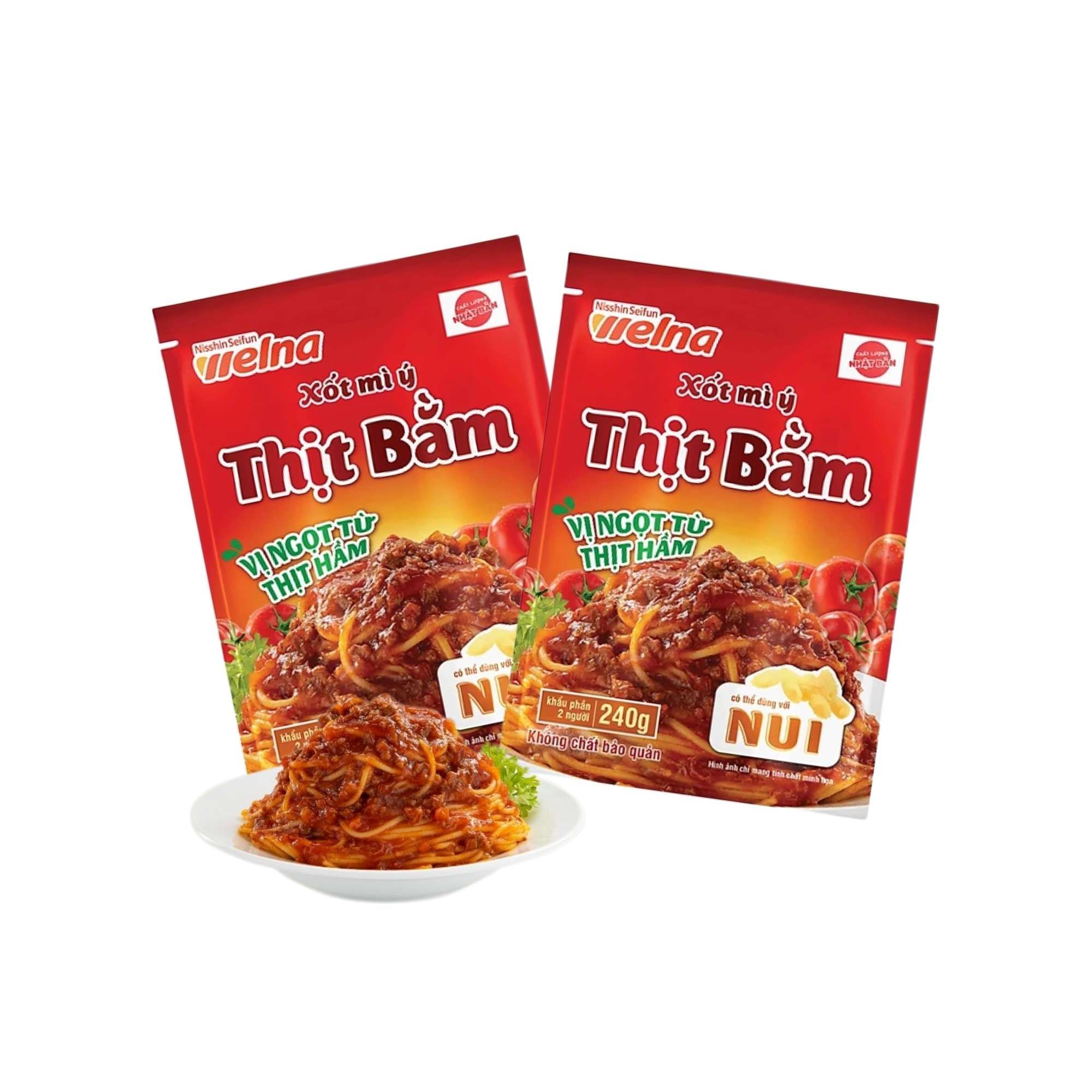  Sốt mì ý Thịt Bằm Nisshin 240g 