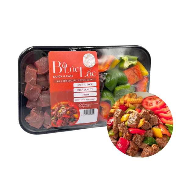 [Tươi] Set bò lúc lắc làm sẵn Freshfoco 420 g