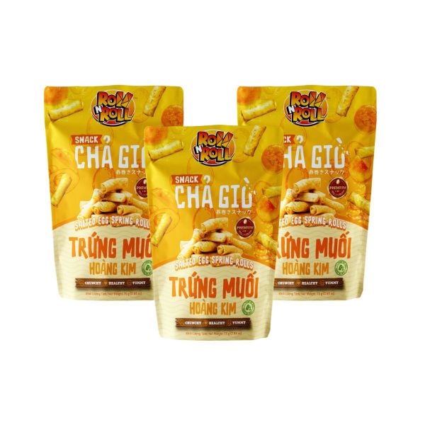 Snack chả giò nhân trứng muối hoàng kim Roll N' Roll 75 g (I0015031)