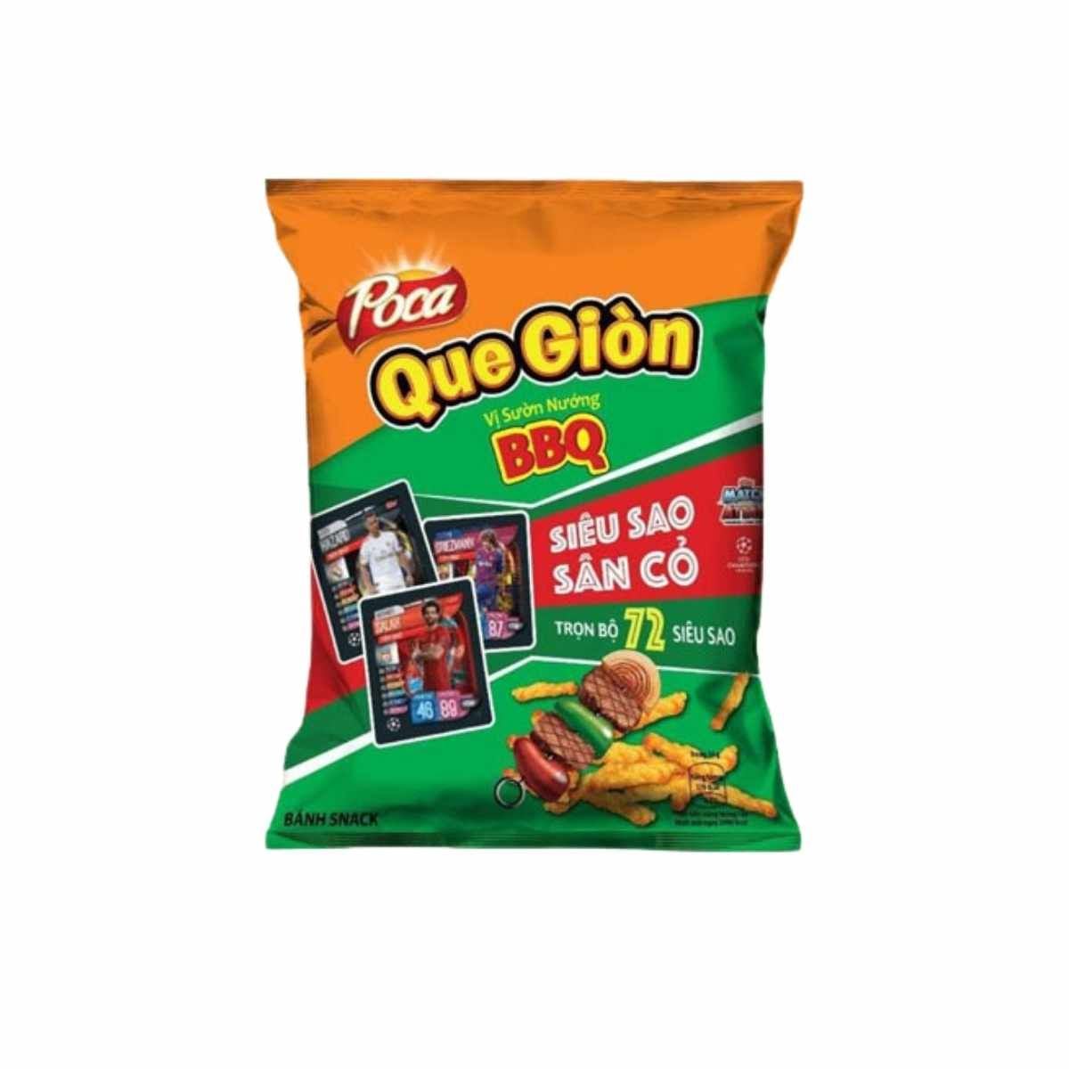 Snack Poca vị que giòn bbq Poca gói 60 g
