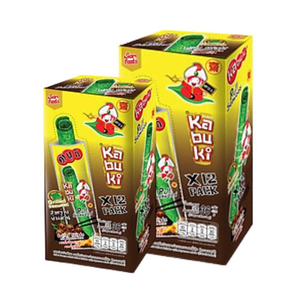 Snack rong biển cuộn Kabuki vị nấm hương nướng sốt nhật - 36G/Hộp