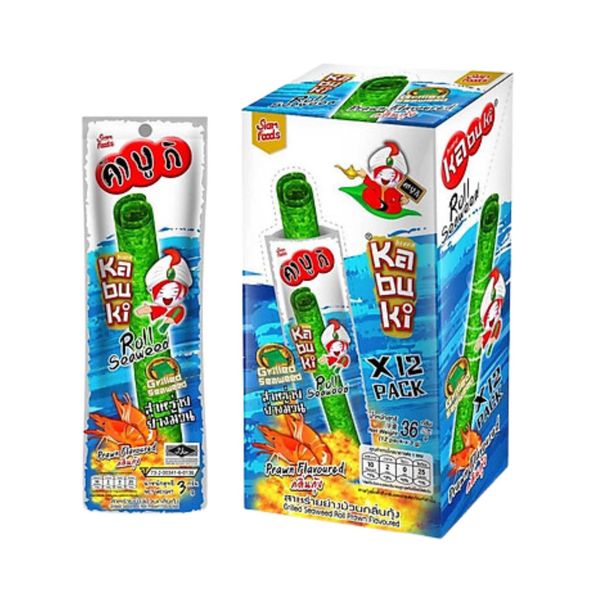 Snack rong biển cuộn Kabuki vị tôm - 36G/Hộp