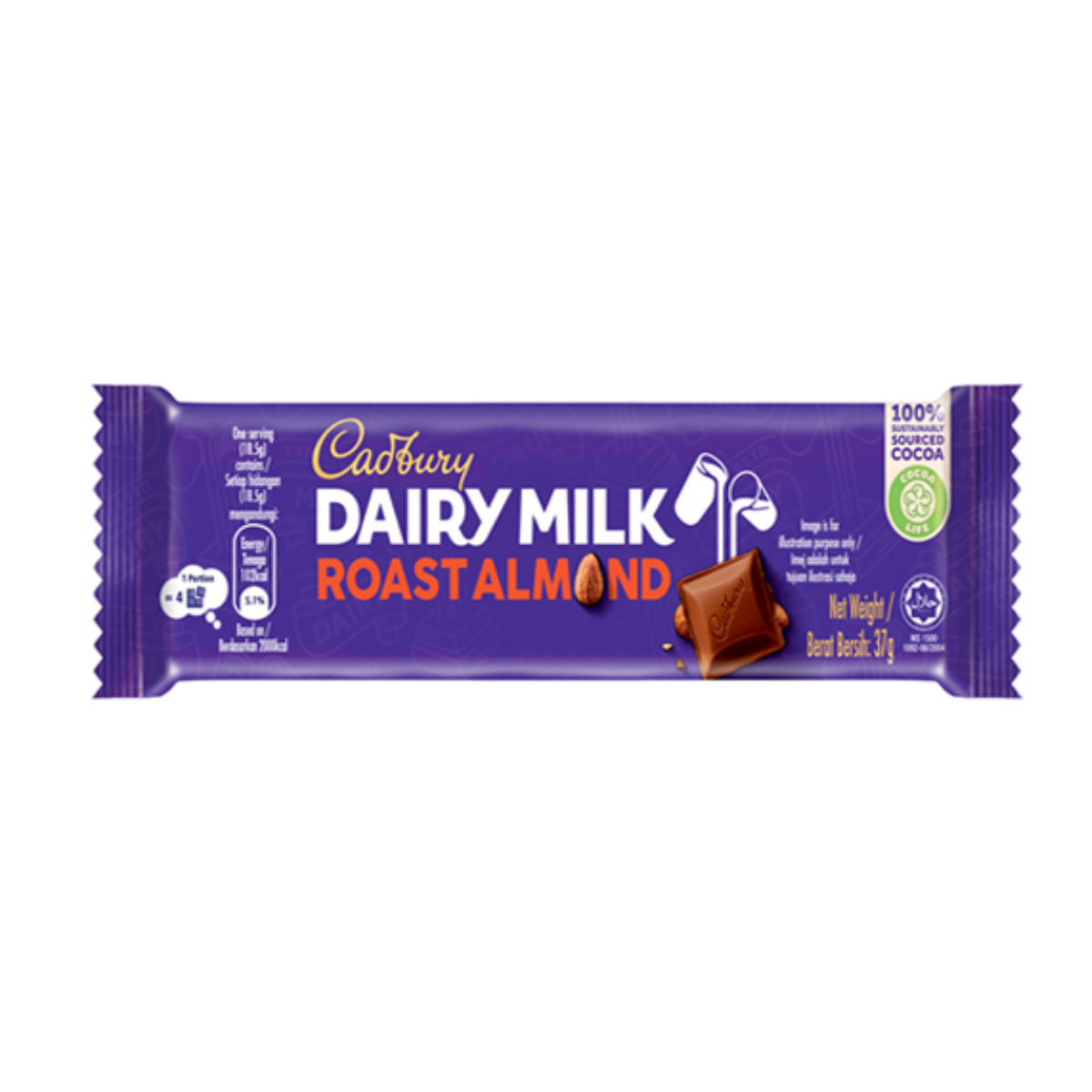  Socola sữa hạnh nhân Cadbury Dairy Milk 80 g (I0015952) 