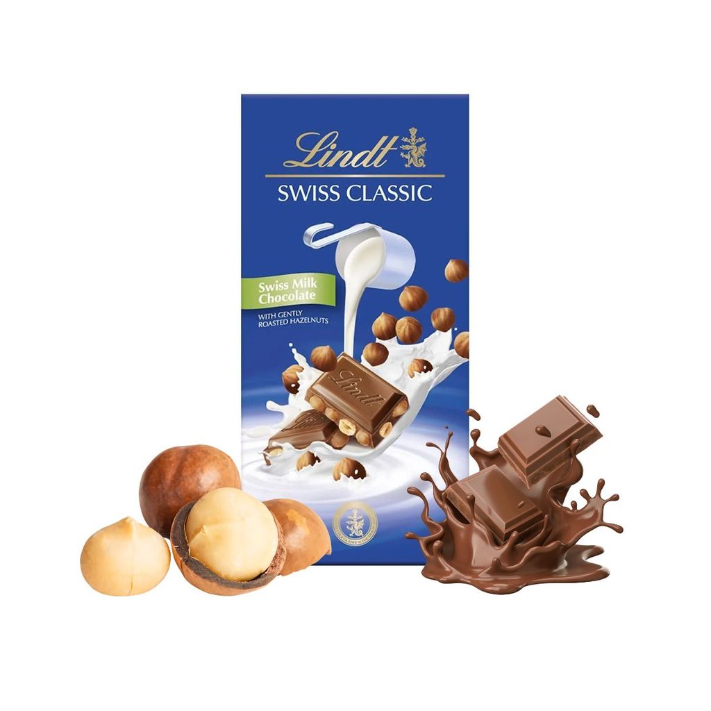 Socola sữa nhân hạt dẻ Lindt Swiss Classic 100 g