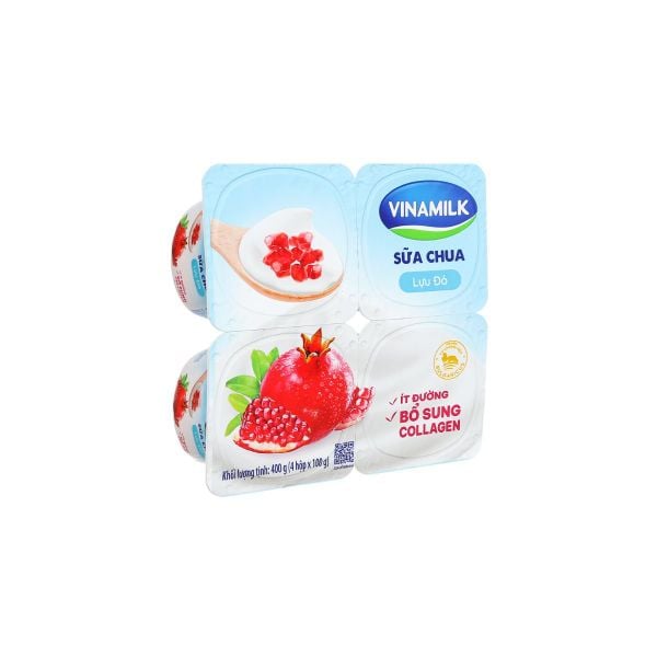 Sữa chua lựu đỏ ít đường Vinamilk 100 g (I0012631)