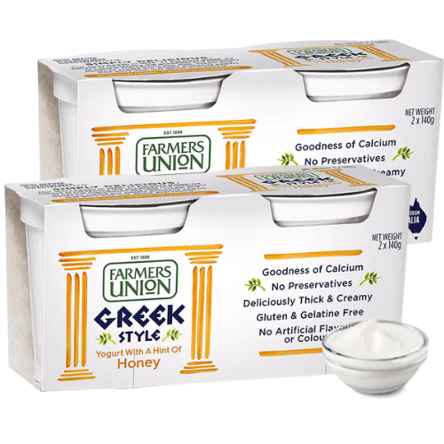  Sữa chua nguyên chất Hy Lạp vị mật ong Greek Farmers Union 2*140 g (I0004241) 