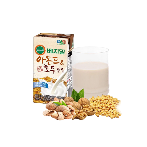 Sữa đậu nành Vegemil óc chó hạnh nhân - Hộp 190 ml