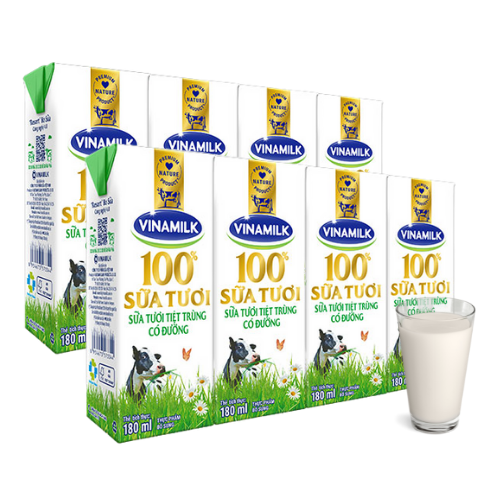 Sữa tươi tiệt trùng có đường Vinamilk 4*180 ml (I0011299)