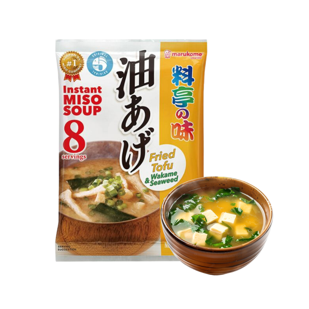  Súp Miso rong biển đậu hũ chiên Marukome truyền thống gói 152 g 