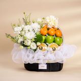  Giỏ Trái Cây Và Hoa Tone Trắng Đen Tinh Tế 