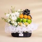  Giỏ Trái Cây Và Hoa Tone Trắng Đen Tinh Tế 